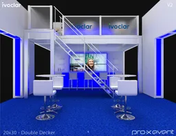 20x30 Island booth design by Pro-X Exhibits